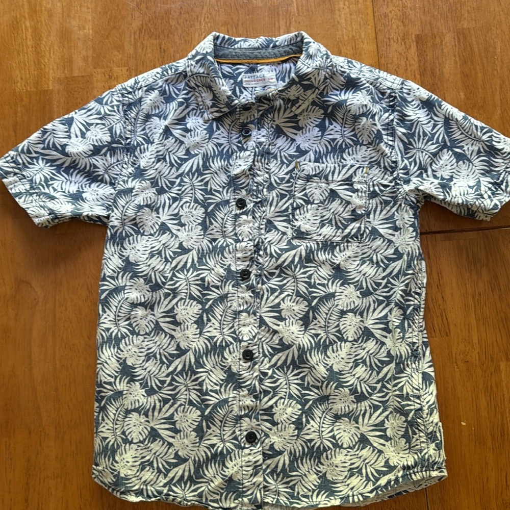 Boys Fat Face s/s button down shirt